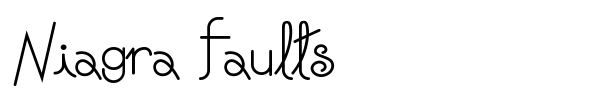 Niagra Faults font preview